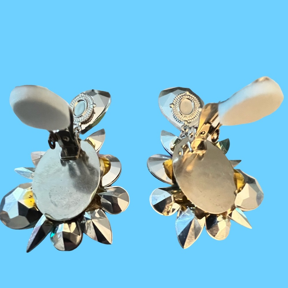 Multi Colored Rhinestone Drop Crystal Cluster Cli… - image 3